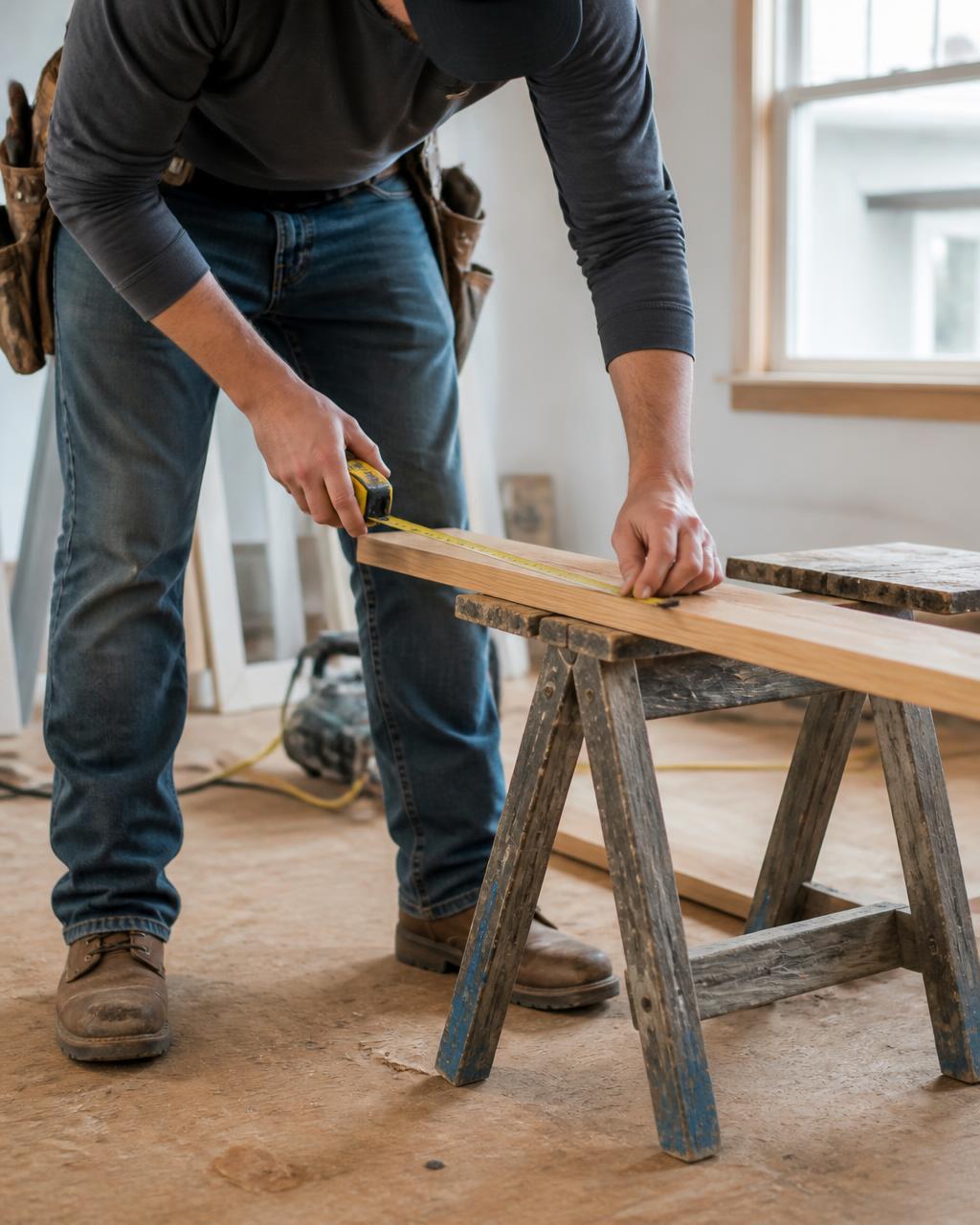 Lloyd Alomar, owner of Expedient Services Group, Inc, at work on a renovation