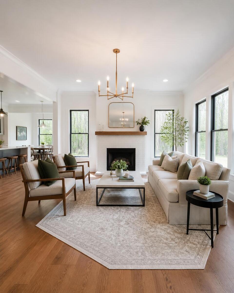 Renovated open living room